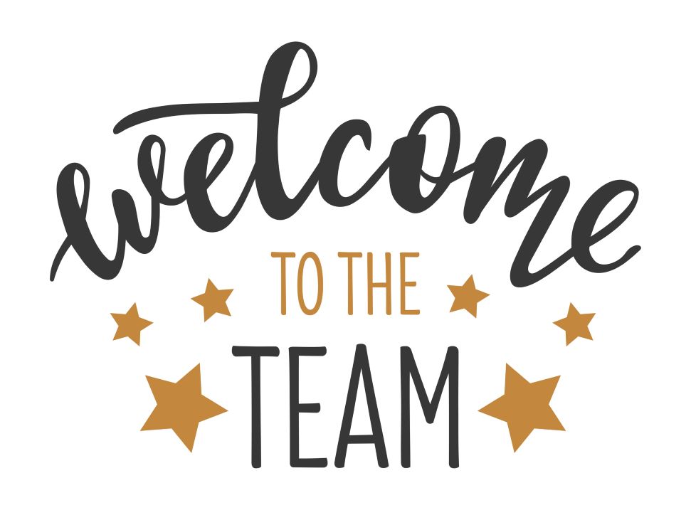 "Welcome to the Team" banner.